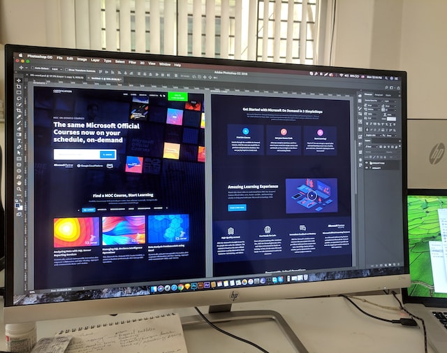 NYC UX Design Agency graphic designer from a UX agency in NYC designing a web page layout